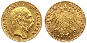 Sachsen - J 263 - 1896 E - Albert (1873 - 1902) - 10 Mark ss-vz