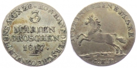 Braunschweig-Calenberg-Hannover - 1817 CHH - Georg III. (1760 - 1820) - 3 Mariengroschen - ss-vz