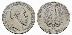 Mecklenburg-Schwerin - 1876 A - Friedrich Franz II. (1842 - 1883) - 2 Mark - ss