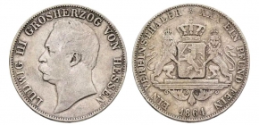 Hessen-Darmstadt - 1864 - Ludwig III. (1848-1877) - Vereinstaler - ss+ - seltenes Prägejahr