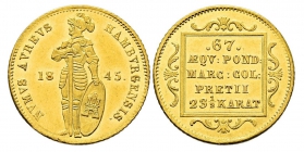 Hamburg - 1745 - Ritter mit Schwert und Schild - Dukat - vz
