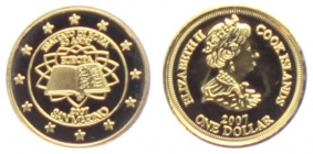 Cook-Inseln - 2007 - 50 Jahre Römische Verträge - San Marino - 1 Dollar - PP