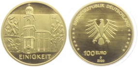 Deutschland - 2020 D - Säulen der Demokratie - Einigkeit - 100 Euro - st