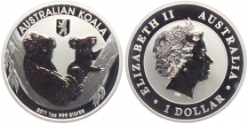 Australien - 2011 - Koala mit Privy Berliner Bär - 1 Unze - 1 Dollar - st / BU in Kapsel
