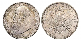 Sachsen-Meiningen - J 155 - 1915 - Georg II. (1866-1914) - Auf seinen Tod, mit Lebensdaten - 5 Mark - f.st