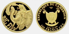 Kamerun - 2018 - Elefant - aus der Serie The Big Five - 100 Francs - PP