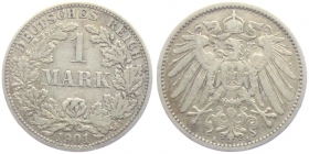 Kaiserreich - J 17 - 1901 A - 1 Mark - großer Adler - ss