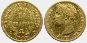 Frankreich - 1808 A - Napoleon I. (1804-1815) - 20 Francs - ss