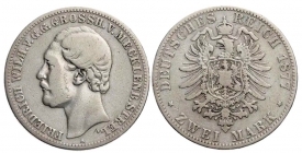 Mecklenburg-Strelitz - J 90 - 1877 A - Friedrich Wilhelm (1860-1904) - 2 Mark - ss