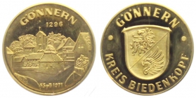 Gönnern - Kreis Biedenkopf - 1971 - Ortsansicht - Wappen - Goldmedaille - PP