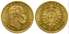 Preussen - J - 246 - 1878 A - Wilhelm I. (1861-1888) - 20 Mark - ss-vz