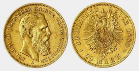 Preussen - J 248 - 1888 A - Friedrich III. (1888) - Der 99-Tage-Kaiser - 20 Mark - vz