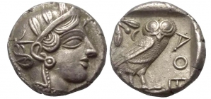 Griechenland-Athen - 454-404 BC - Athenakopf - Tetradrachme - vz