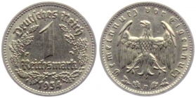 Drittes Reich - J 354 - 1934 D -  1 Reichsmark - vz