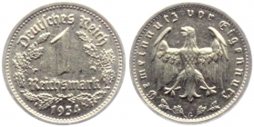 Drittes Reich - J 354 - 1934 G -  1 Reichsmark - ss-vz