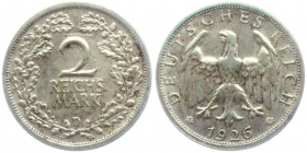 Weimarer Republik - J 320 - 1926 D - 2 Reichsmark - ss-vz