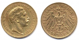 Preussen - J 252 - 1897 A - Kaiser Wilhelm II. (1888-1918) - 20 Mark - ss