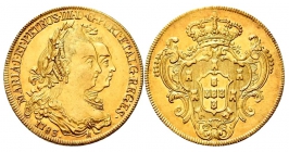 Brasilien - 1783 R - Maria I. & Pedro III. (1777-1786) - 6400 Reis - vz