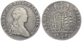Sachsen - 1765 - Friedrich August III. (1763-1827) - 2/3 Taler - ss