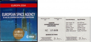 Frankreich - 2014 - European Space Agency - 5 Euro - PP