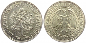 Weimarer Republik - J 331 - 1927 A - Eichbaum - 5 Reichsmark - f.st