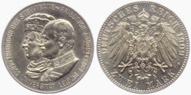 Sachsen - J 138 - Friedrich August III. (1904-1918) - Markgraf Friedrich I. - Uni Leipzig - 2 Mark - st