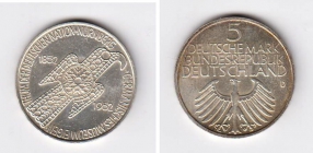 BRD - J 388 - 1952 D - Germanisches Museum - 5 Mark - f.st