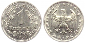 Drittes Reich - J 354 - 1936 F -  1 Reichsmark - vz