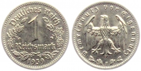 Drittes Reich - J 354 - 1939 F -  1 Reichsmark - vz-st