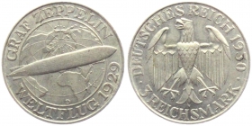 Weimarer Republik - J 342 - 1930 D -  Graf Zeppelin - 3 Reichsmark - st