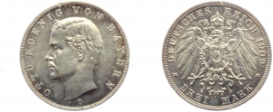 Bayern - J 47 - 1909 D - Otto (1886-1913) - 3 Mark - vz min RF