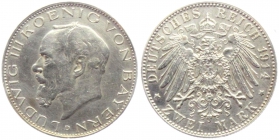 Bayern - J 51 - 1914 D - Ludwig III. (1913-1918) - 2 Mark - vz