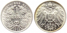 Kaiserreich - J 17 - 1915 F - 1 Mark - großer Adler - f.st