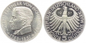 BRD - J 391 - 1957 J - Freiherr von Eichendorff - 5 Mark - st min. RF