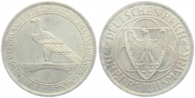 Weimarer Republik - J 345 - 1930 A - Rheinlandräumung - 3 Reichsmark - vz