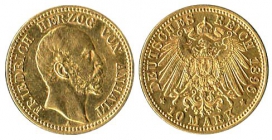 Anhalt - J 180 - 1896 A  - Friedrich (1871 - 1904) - 10 Mark - ss+