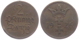 Danzig - D 3 - 2 Pfennig - 1926 - ss