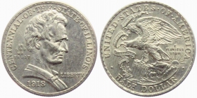 USA - 1918 - Illinois - Abraham Lincoln - Serie: Bundesstaaten - 1/2 Dollar - vz