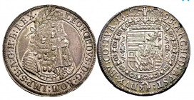 Österreich - Haus Habsburg - 1656 Hall - Leopold I. (1658-1705) - Reichstaler - f.vz