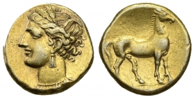 Griechenland - Karthago - El Stater - 290-270 BC - f.vz im Slab 5.5/4.5