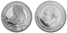 St. Helena - 2023 - König Charles III. (seit 2023) - Makaken Affe - 1 Pound - 1 Unze - st