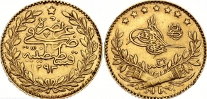 Türkei - 1906 / AH 1293/32 - Abdul Hamid II. (1876-1909) - 25 Kurus - vz