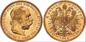 Österreich-Ungarn - 1905 - Kaiser Franz Joseph I. (1848-1916) - 10 Corona / Kronen - vz-st