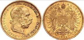 Österreich-Ungarn - 1905 - Kaiser Franz Joseph I. (1848-1916) - 10 Corona / Kronen - vz