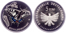 BRD - 2023 G - Schwalbenschwanz Schmetterling - Serie: Wunderwelt Insekten - 5 Euro - bfr.