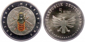 BRD - 2023 - Rostrote Mauerbiene - Serie: Wunderwelt Insekten - 5 Euro - bfr.