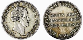 Preussen - 1830 A - König Friedrich Wihelm III. (1797-1840) - Ausbeutetaler - ss-vz