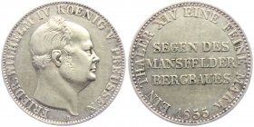 Preussen - 1855 A - Friedrich Wilhelm IV. (1840-1861) - Ausbeutetaler - ss-vz