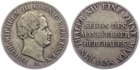 Preussen - 1838 A - König Friedrich Wihelm III. (1797-1840) - Ausbeutetaler - ss Kratzer