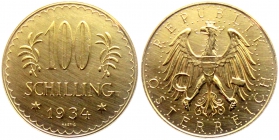Österreich - 1934 - 1. Republik - 100 Schilling - vz+